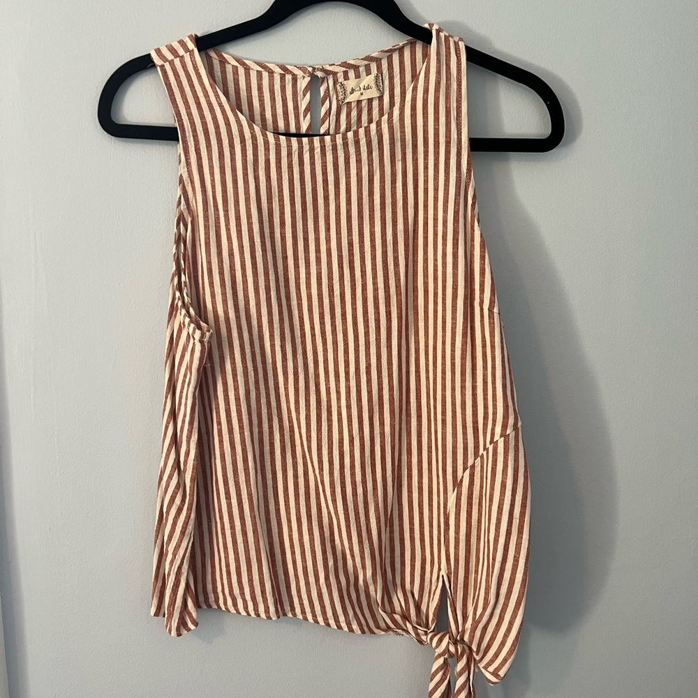 Altar'd State Striped Sleeveless Blouse